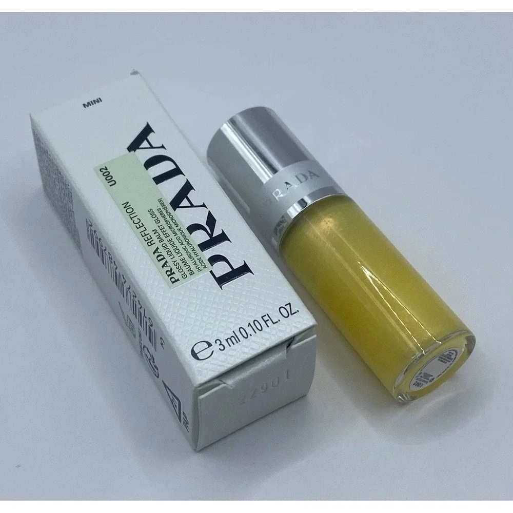 Prada Beauty Reflection Glossy Liquid Lip Balm-Banana Yellow 3ml Travel Size NIB